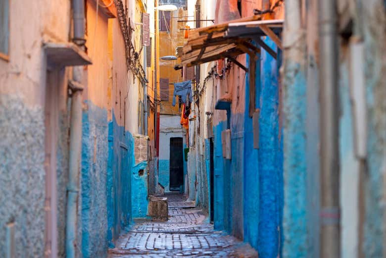 Ruelas tradicionais da Medina de Casablanca